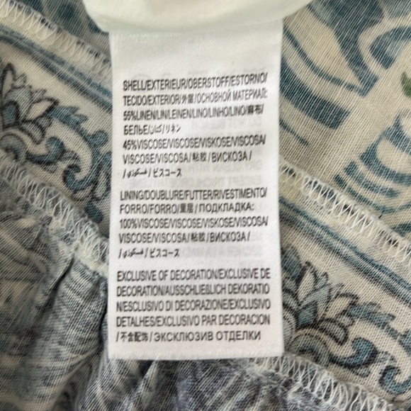 SOLD. NWT Farm Rio Tiered Blue Tiles Mixed Print Dress Medium - Picture 8 of 10